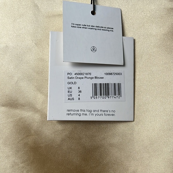 Missguided Satin Blouse Top - Picture 3 of 3